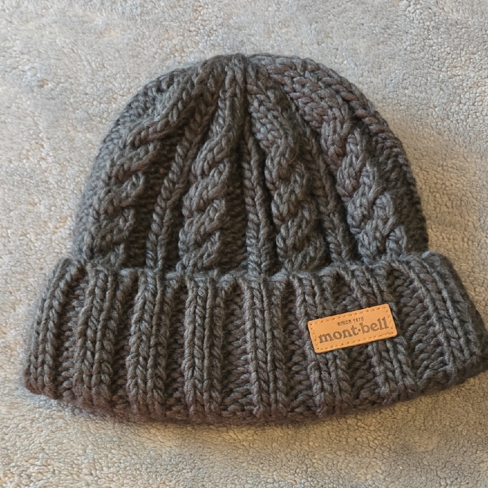 Mont Bell Gray Knit Beanie